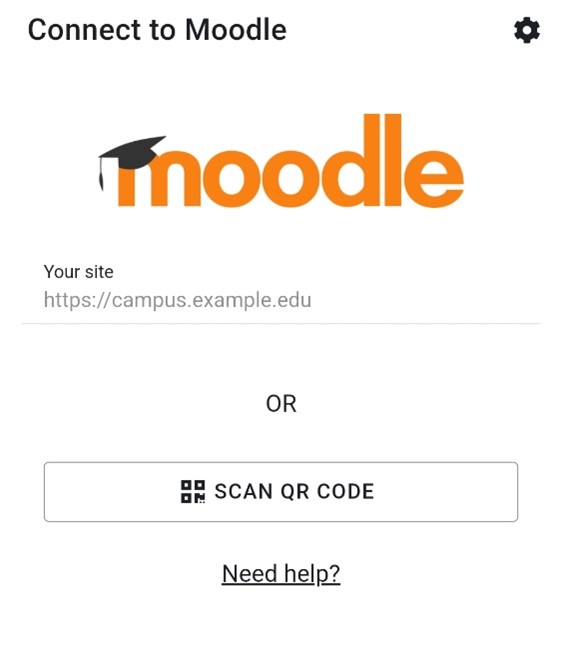 Search screen for Moodle App